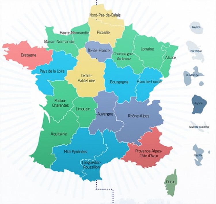 carte régions carte régions